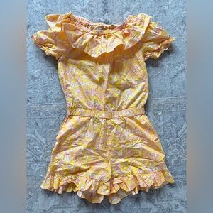 Scotch and soda Yellow and Pink Ruffled Romper size 12